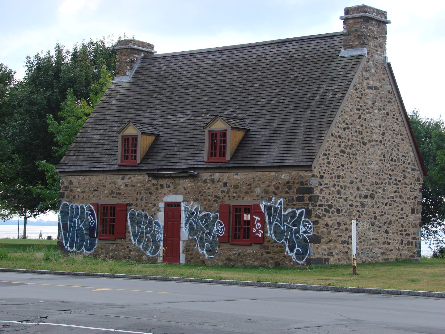 Tagged Maison Nivard de Saint-Dizier Graffiti-damaged circa-1710 house