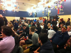 Parents and local leaders crowded in the Brookdale boardroom Monday January 25